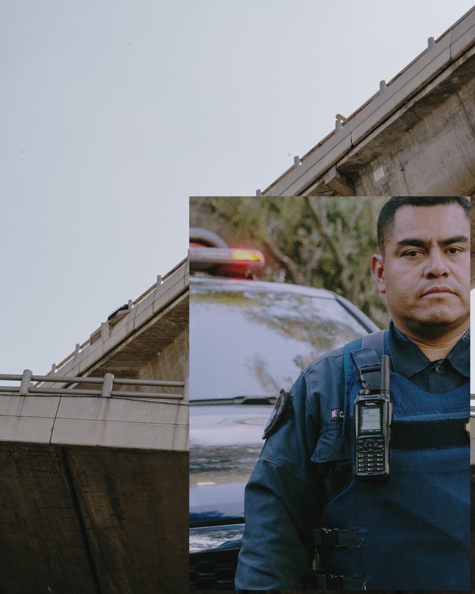 Photographies de fonctionnaires mexicains par notre artiste Thomas Cecchelani, sur le thème de la violence et du crime organisé au Mexique