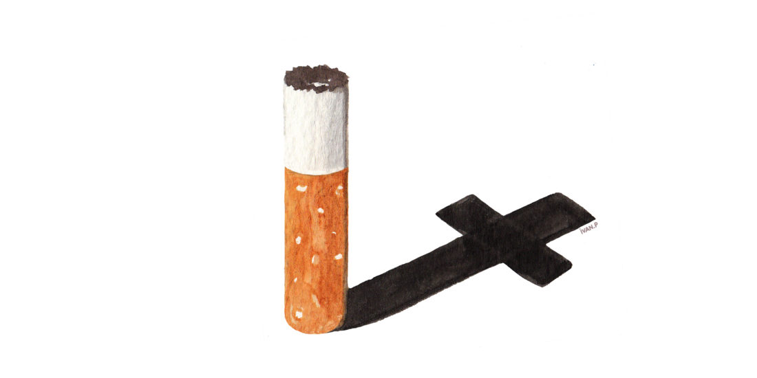 Illustration d'Ivan P sur l'industrie du tabac.